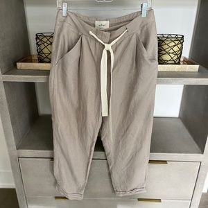 Wilfred Allant Pant Linen Crepe Ankle Crop Waist Tie Trousers